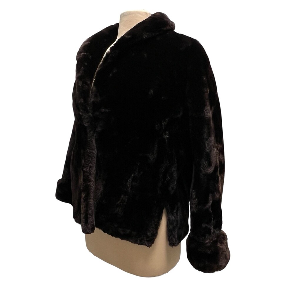 Vintage 50's Fur Coat Master Furriers Duluth Dark Brown Fits Size Small 6 Jacket - Picture 4 of 16